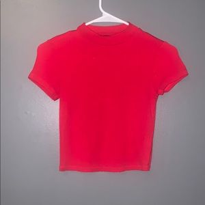 forever 21 red cropped top